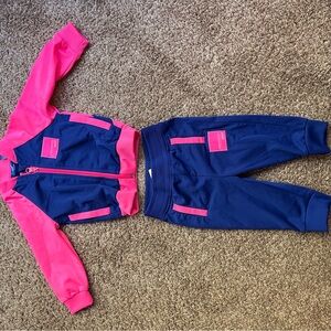 Adidas Pink and Blue Baby Girl Track Suit